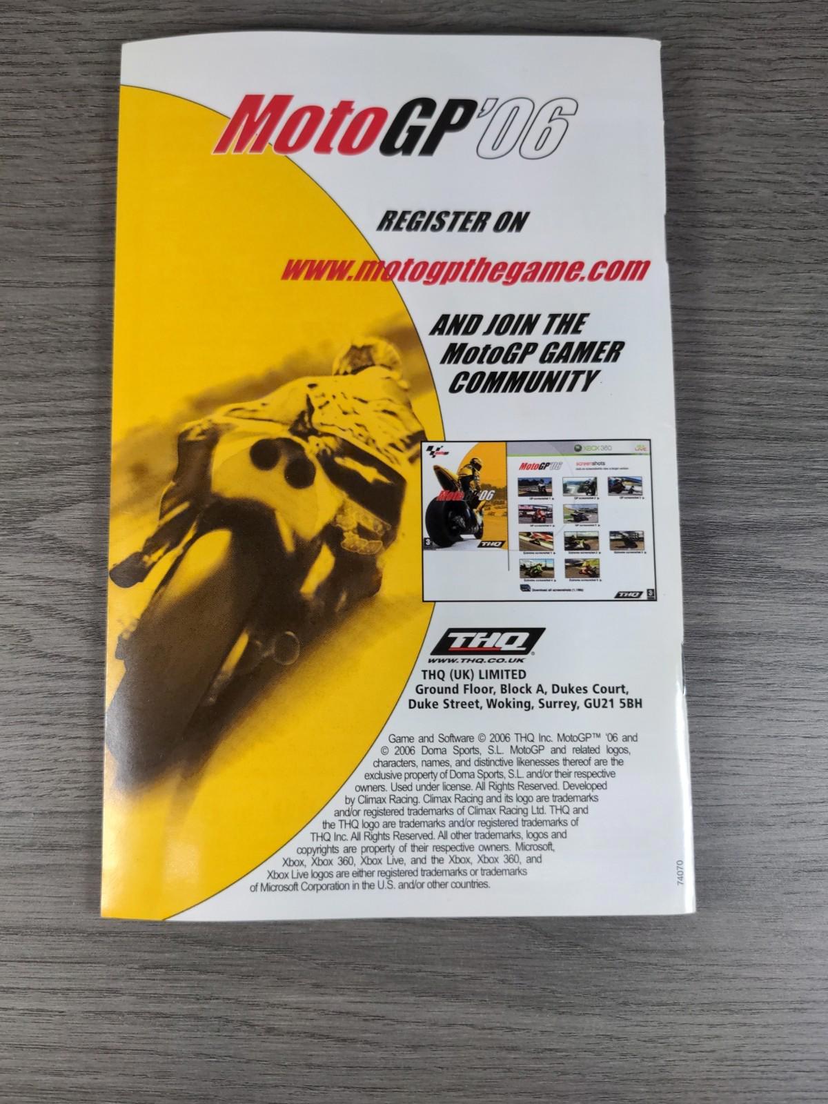 Moto GP 06 Xbox 360 Game + Manual Tested & Working 2006 VGC