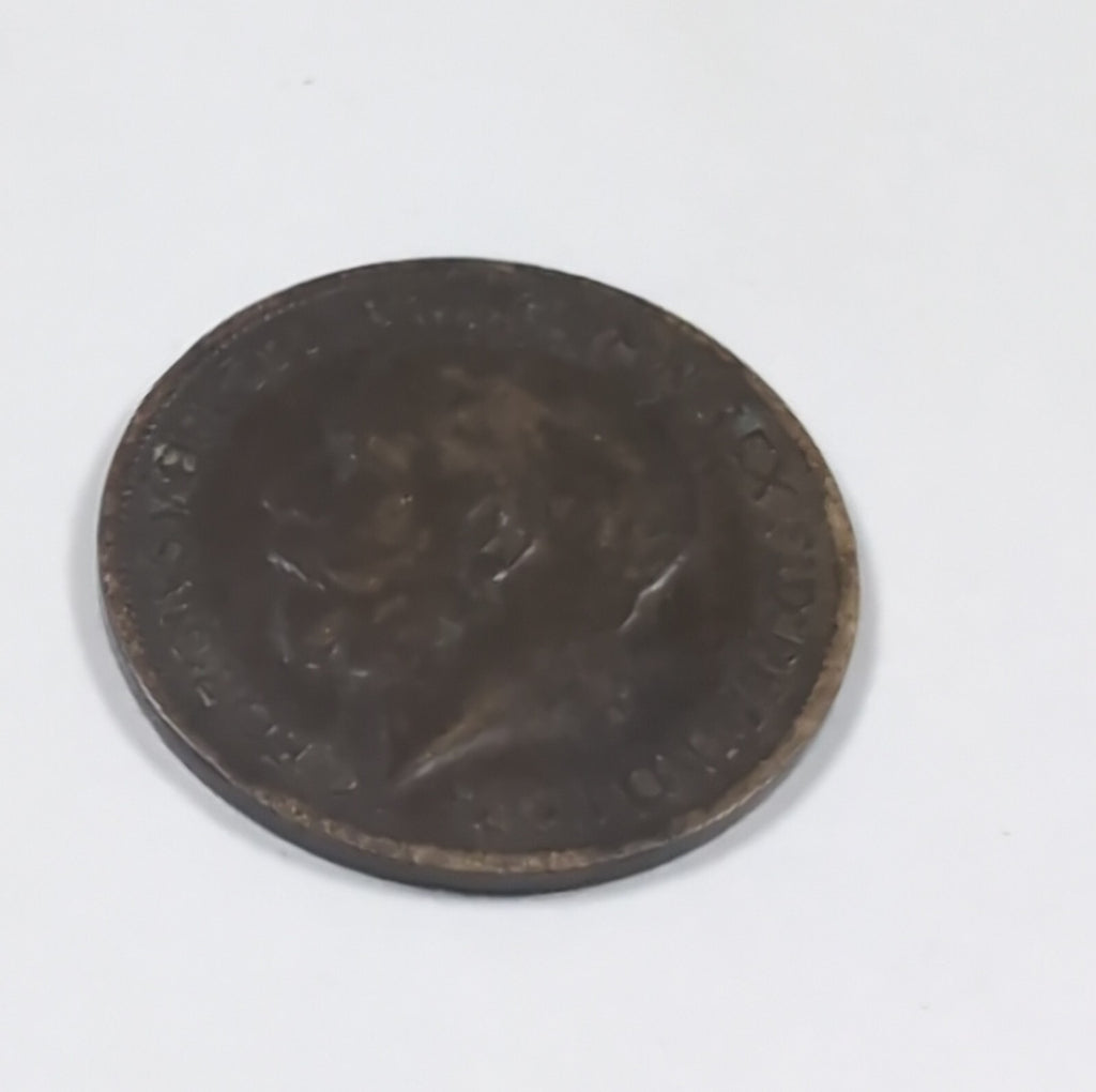 1918 King George V Farthing Coin Good Condition Vintage UK Coin