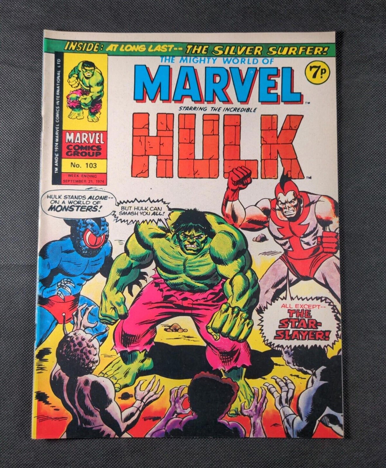 Mighty World of Marvel Issue No 103 September 1974 Vintage Marvel UK Comic