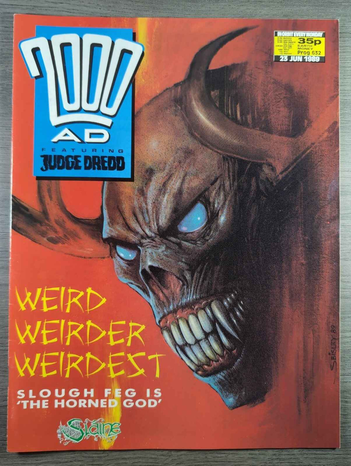 2000AD Prog 632 Featuring Judge Dread Comic 23rd June 1989  Vintage Retro Comic