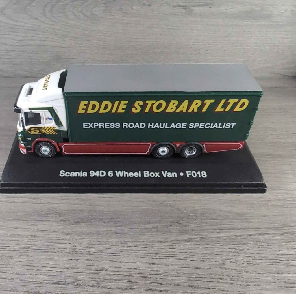 Atlas Editions Eddie Stobart Scania 94D 6 Wheel Box Van F018 Die-Cast 1:76 Scale