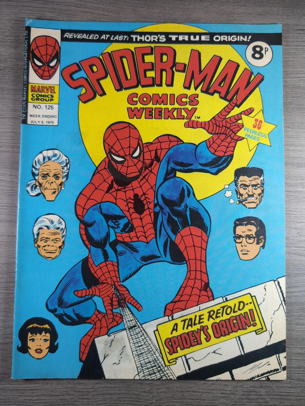 Spider-Man Comics Weekly No 125 Marvel Comics UK 5th July 1975 Vintage Comic