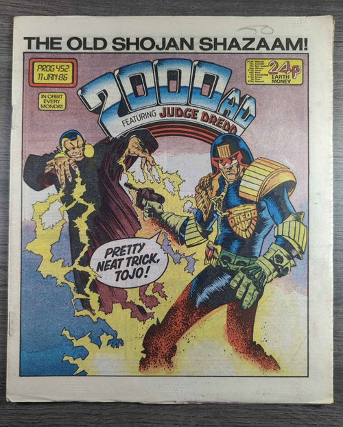 2000AD Prog 452 Featuring Judge Dread Comic 11th Jan 1986 Vintage Retro Comic