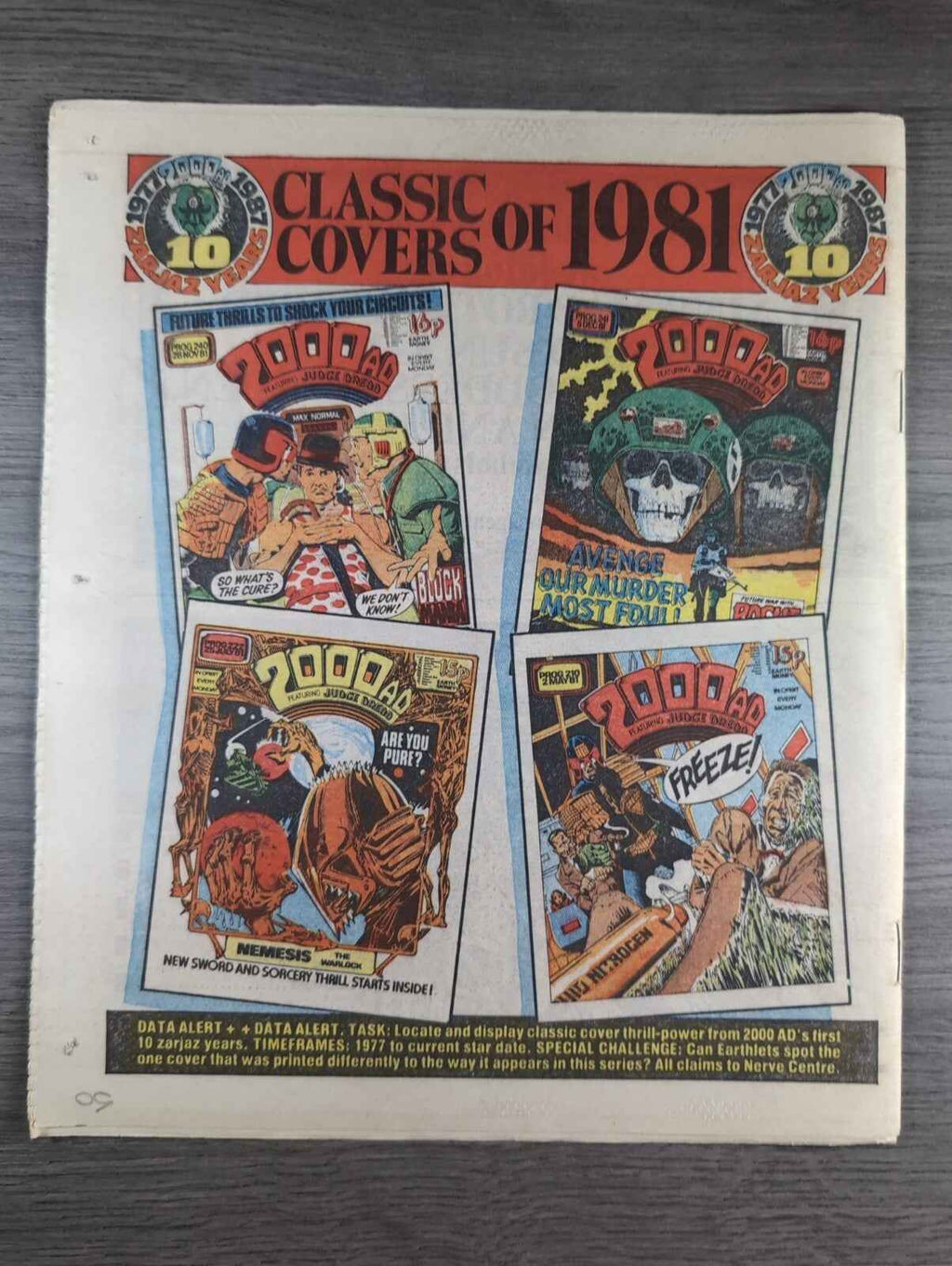 2000AD Prog 517 Featuring Judge Dread Comic 11th April 1987 Vintage Retro Comic