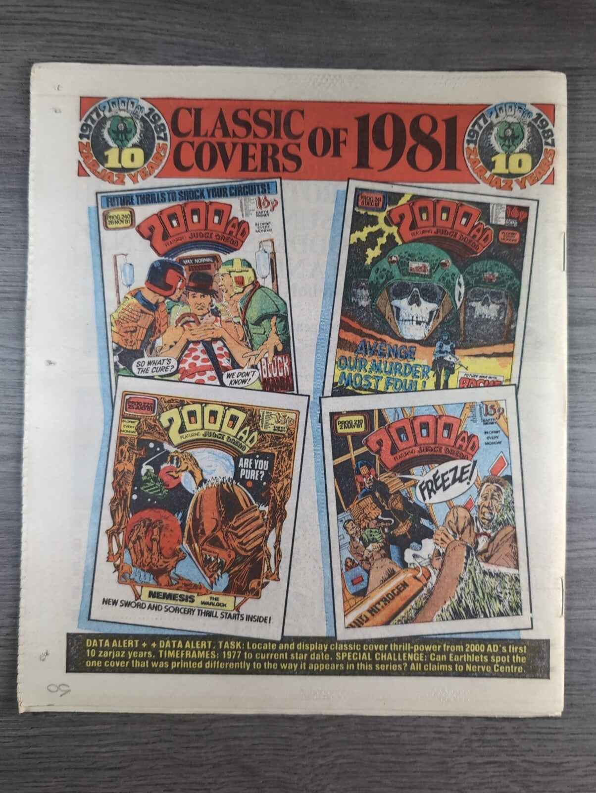 2000AD Prog 517 Featuring Judge Dread Comic 11th April 1987 Vintage Retro Comic