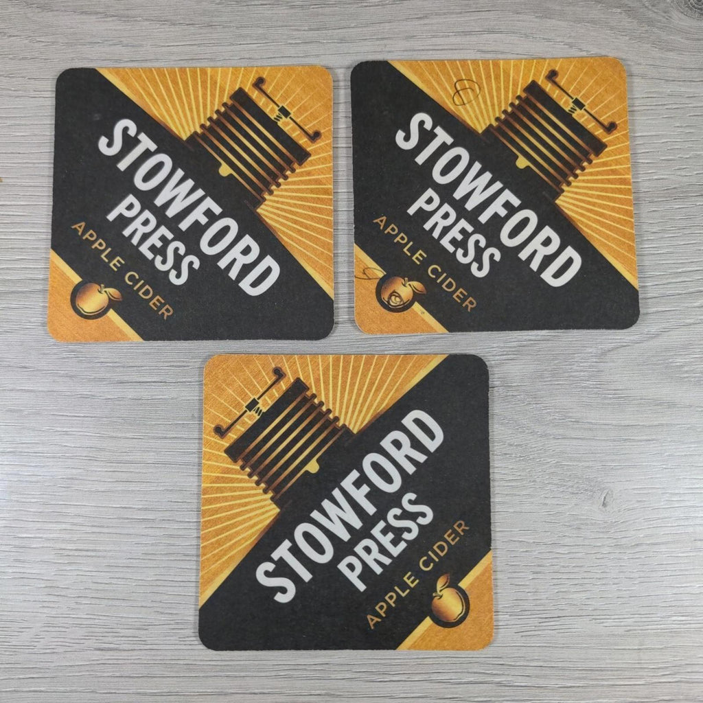 Stowford Press 3 x Vintage Beer Mats Pub Bar Coaster Breweriana - Retrorama UK