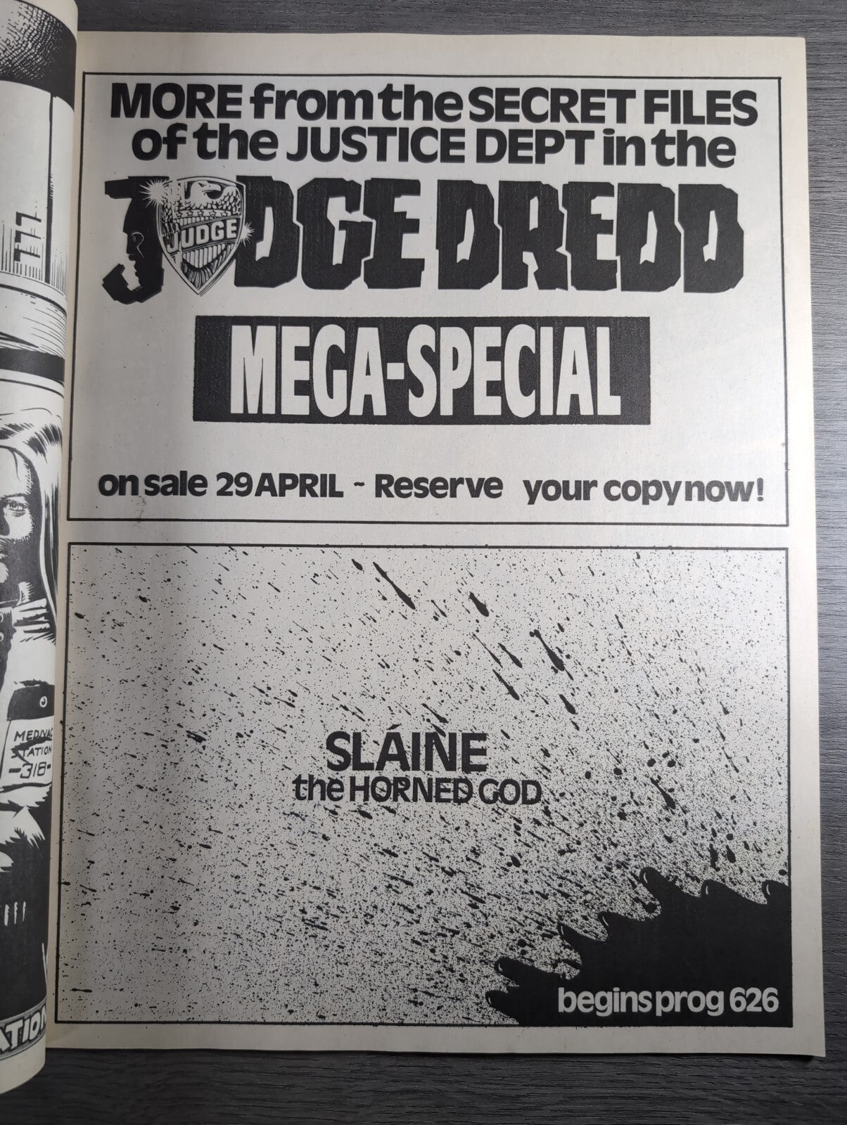 2000AD Prog 624 Featuring Judge Dread Comic 29th April 1989 Vintage Retro Comic