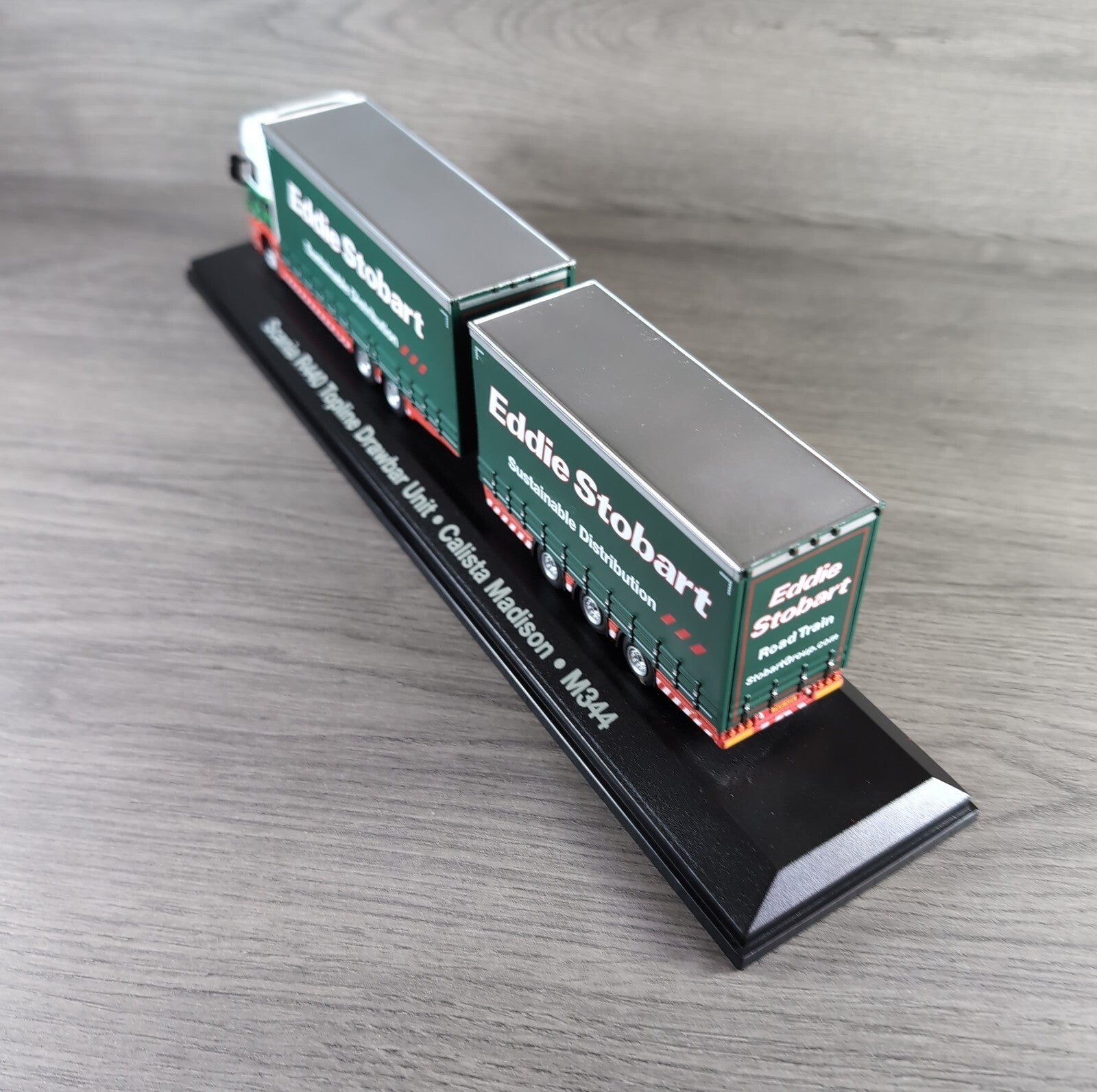 Atlas Editions Eddie Stobart Scania R440 Topline Drawbar Calista Madison M344
