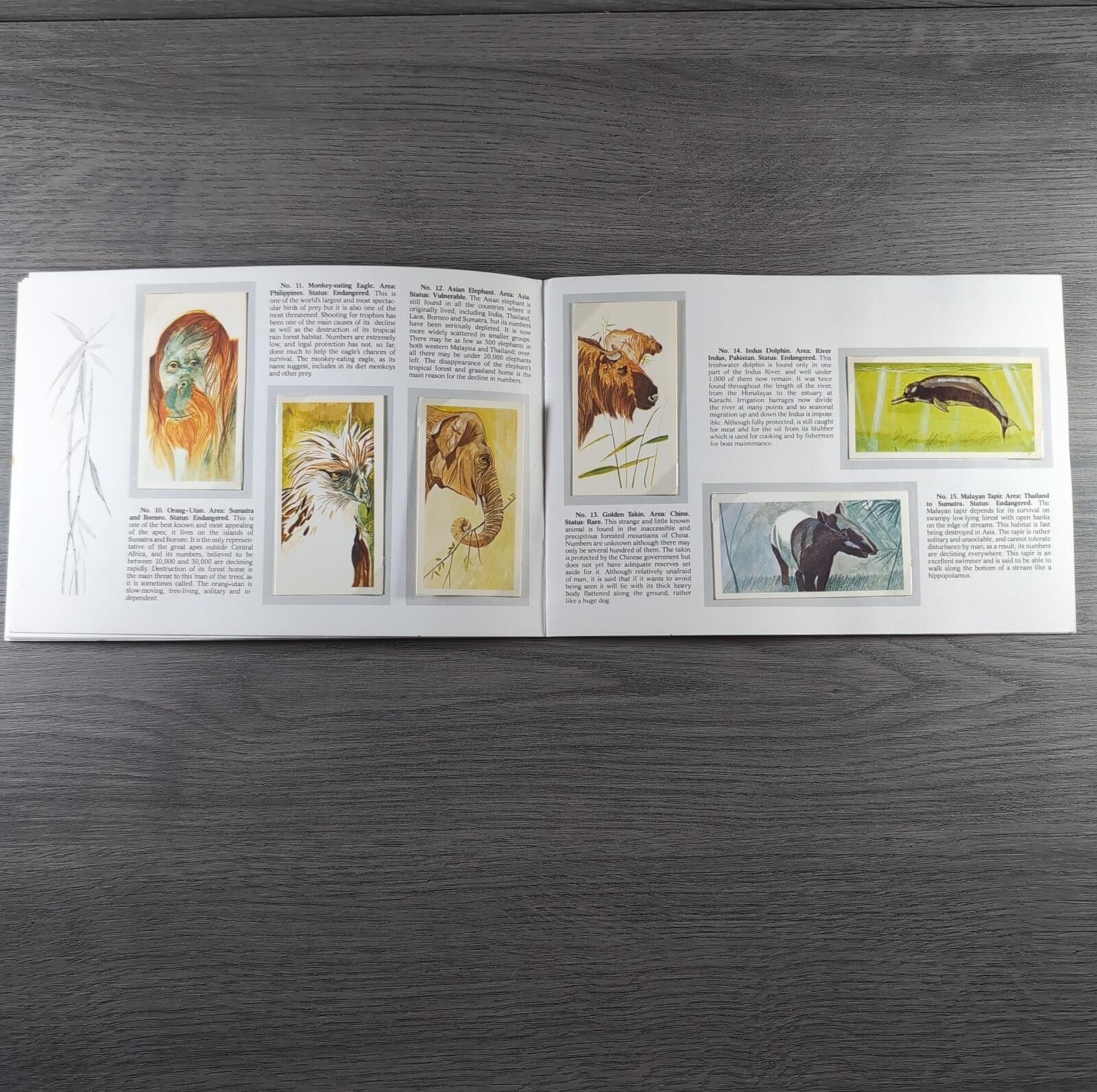 Brooke Bond Tea Picture Cards Album Vanishing Wildlife Complete Set