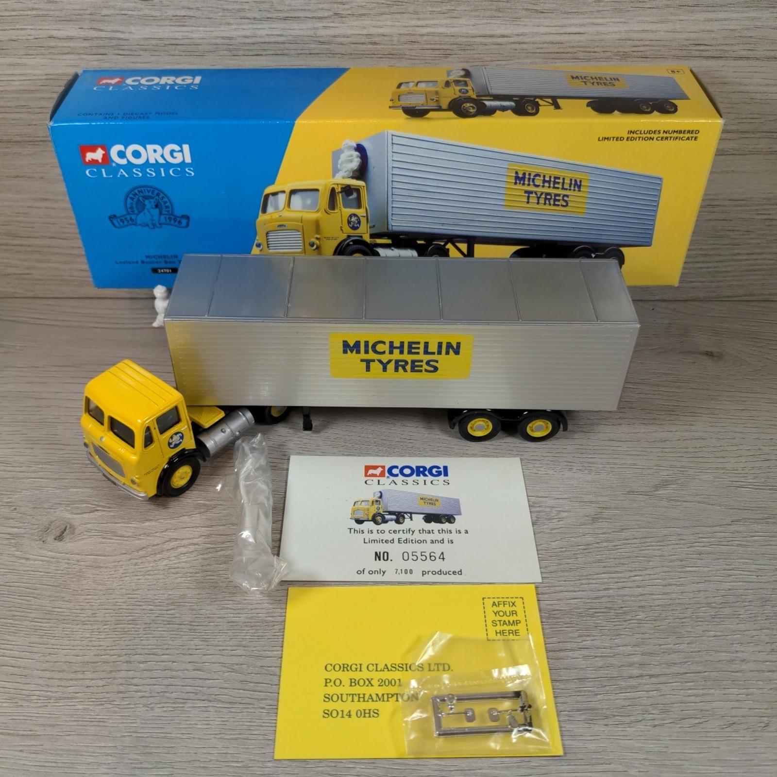 Corgi Classics 24701 Michelin Leyland Beaver Box Trailer Set Die-Cast Model