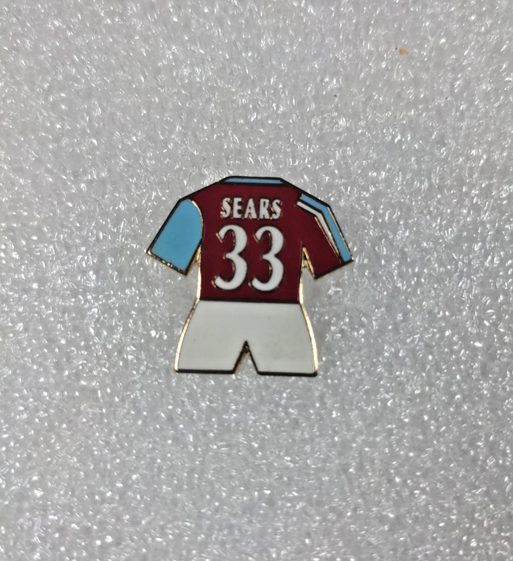 West Ham United Football Club Sears No33 Shirt Enamel Pin Badge - Retrorama UK