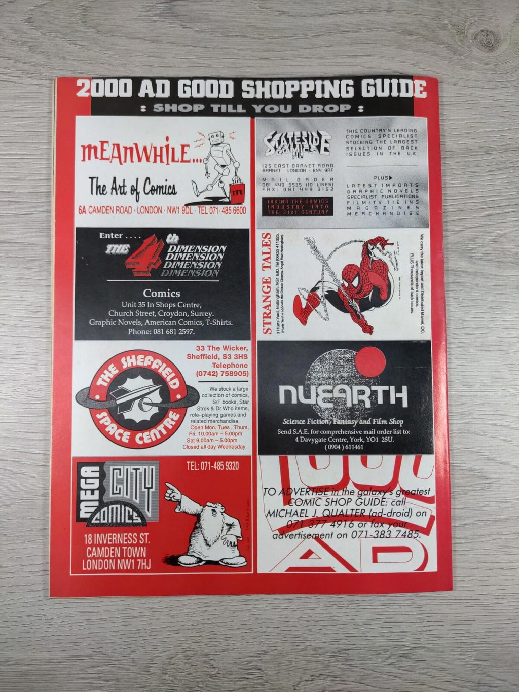 2000AD Featuring Judge Dredd Prog 727 April 1991 Vintage Comic