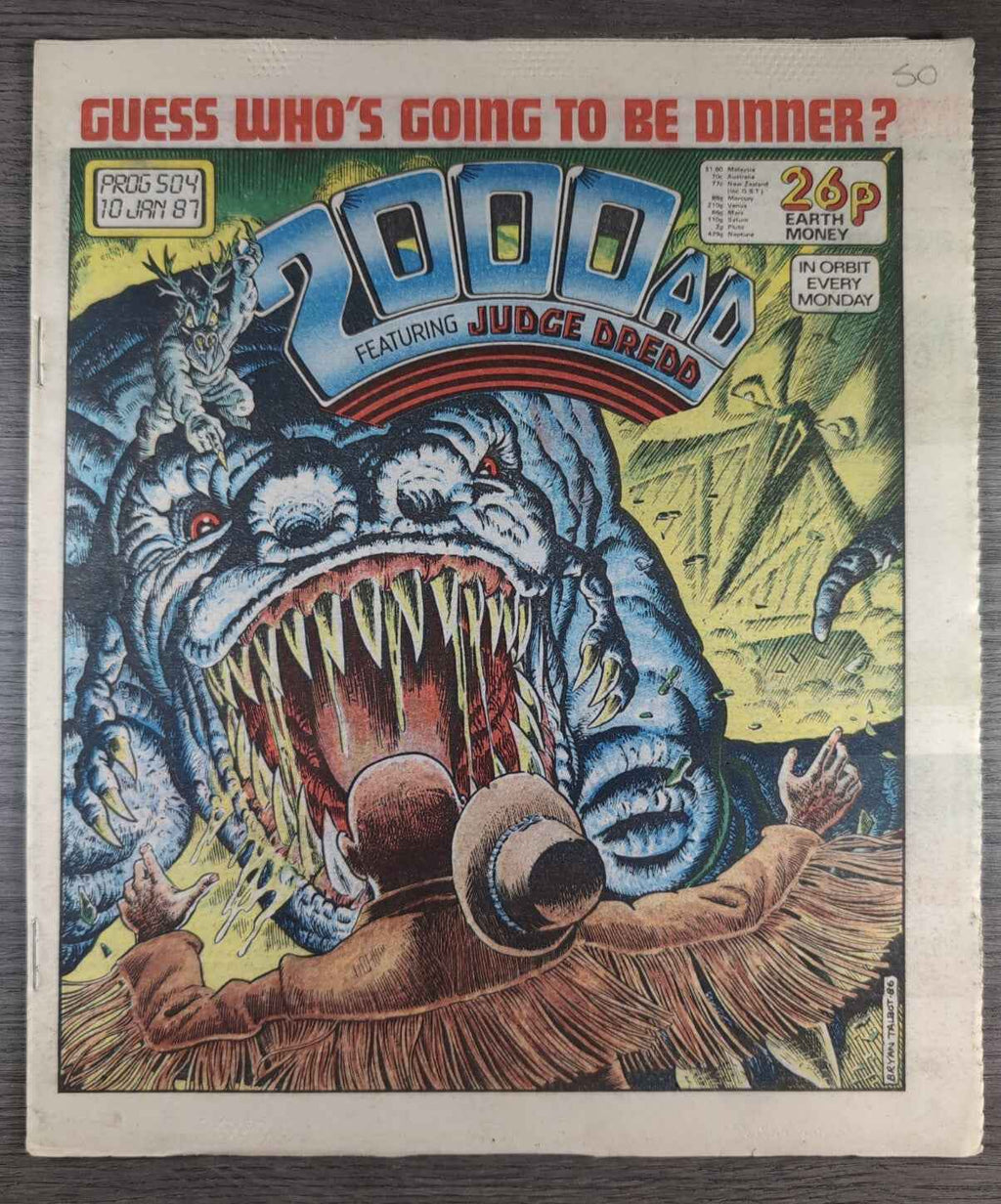 2000AD Prog 504 Featuring Judge Dread Comic 10th Jan 1987 Vintage Retro Comic