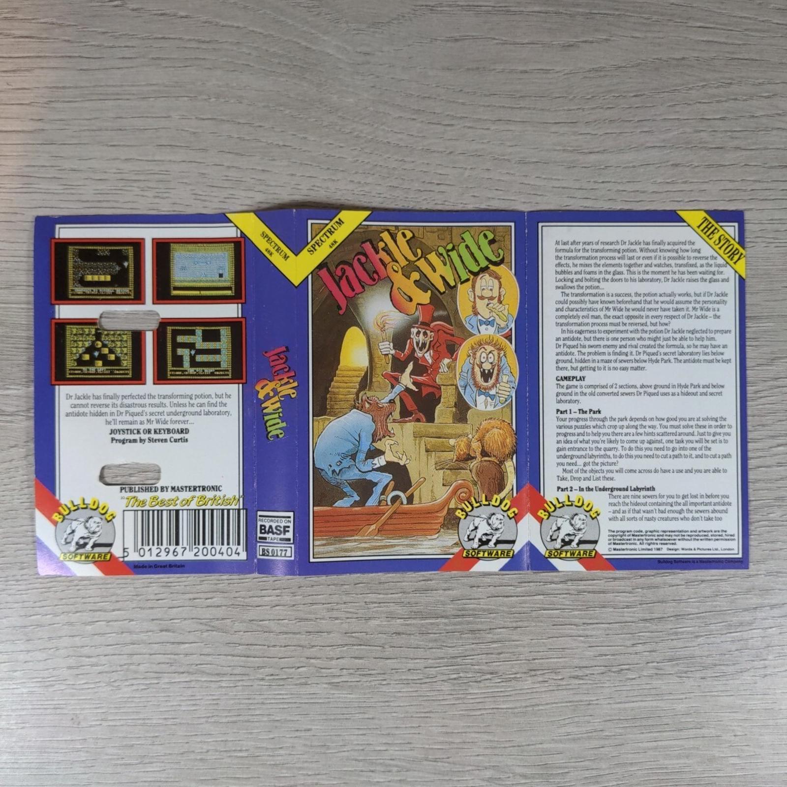 Jackle & Wide ZX Spectrum 48K Video Game Cassette Tested & Working