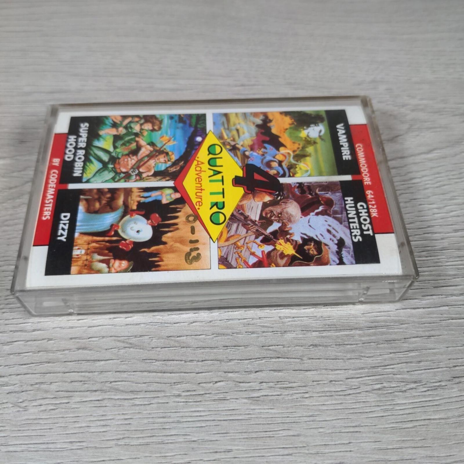 Quattro Adventure Commodore 64 C64 Video Game Cassette Tested & Working