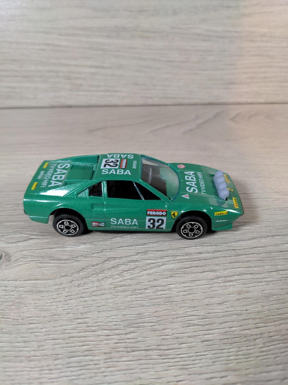 Burago Green Ferrari 308 GBT Model No 4117  1:43 Scale Diecast Car - Retrorama UK
