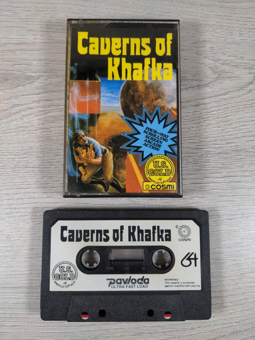 Caverns Of Khafka Commodore 64 C64 Video Game Cassette Tested & Working - Retrorama UK