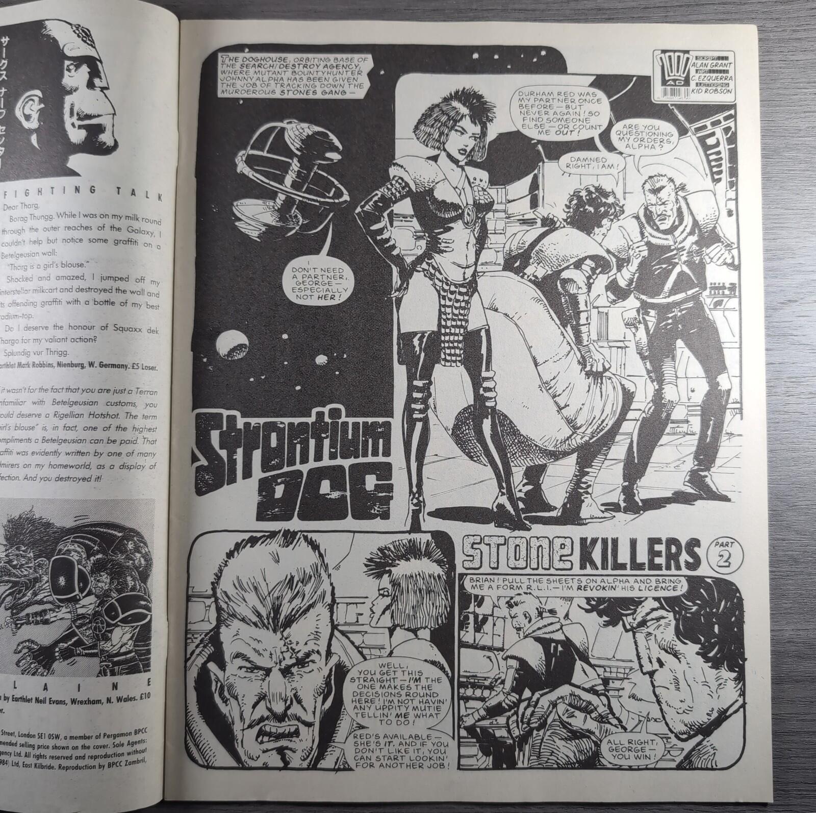 2000AD  Featuring Judge Dredd Prog 561 13th February 1988 Vintage Comic