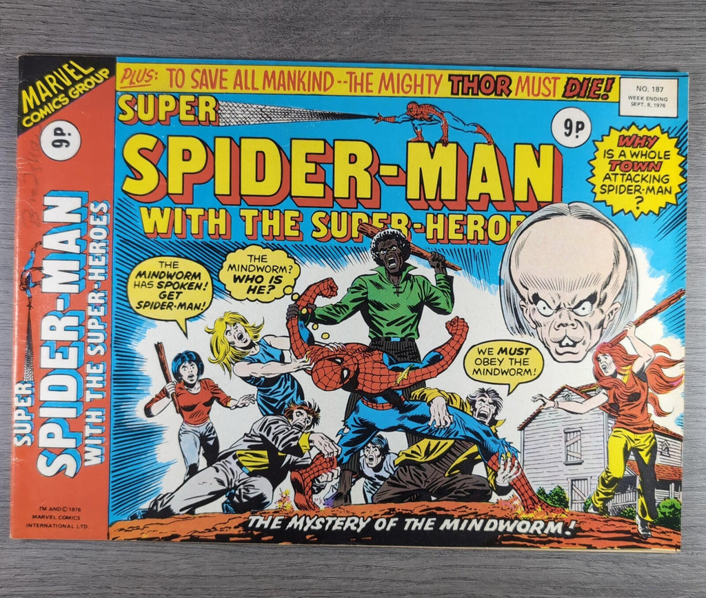Super Spider-Man With The Super Heroes No. 187 Marvel Comics 8th September 1976