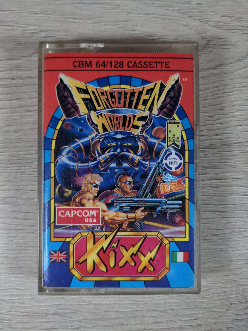 Forgotten Worlds Commodore 64 C64 Game Cassette Kixx Capcom Tested & Working