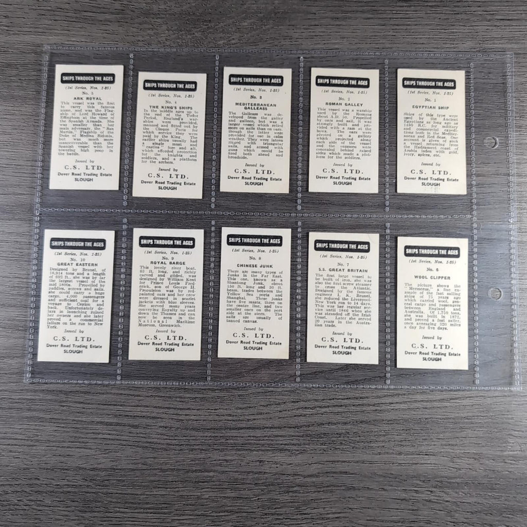 Ships Through the Ages 1963 C.S Ltd 2nd Series Complete Full Set of 50 Cards