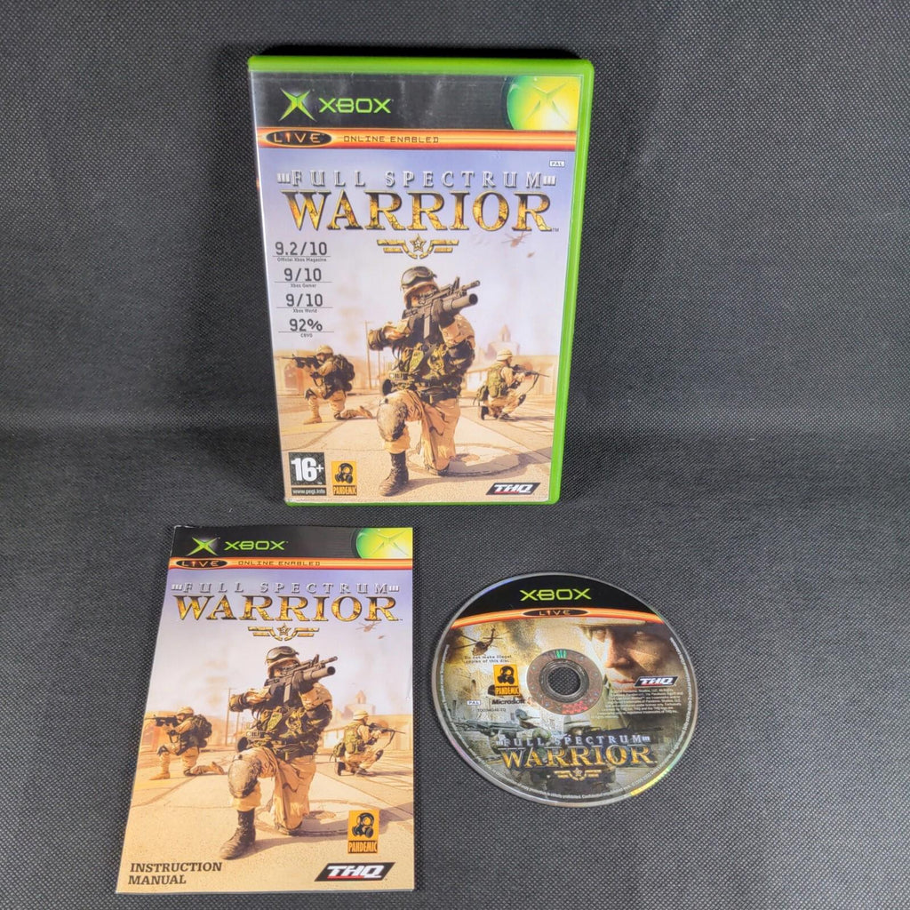 Full Spectrum Warrior Microsoft Xbox Original Combat Game Age 16+ PAL Region