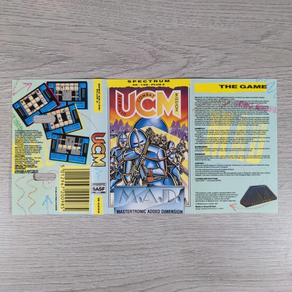 UCM Ultimate Combat Mission ZX Spectrum 48K 128K Game Cassette Tested & Working