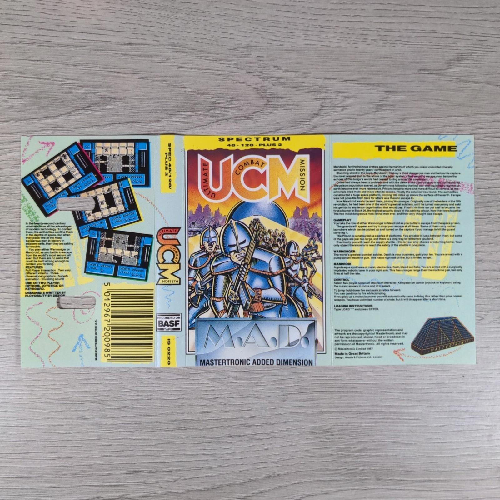 UCM Ultimate Combat Mission ZX Spectrum 48K 128K Game Cassette Tested & Working