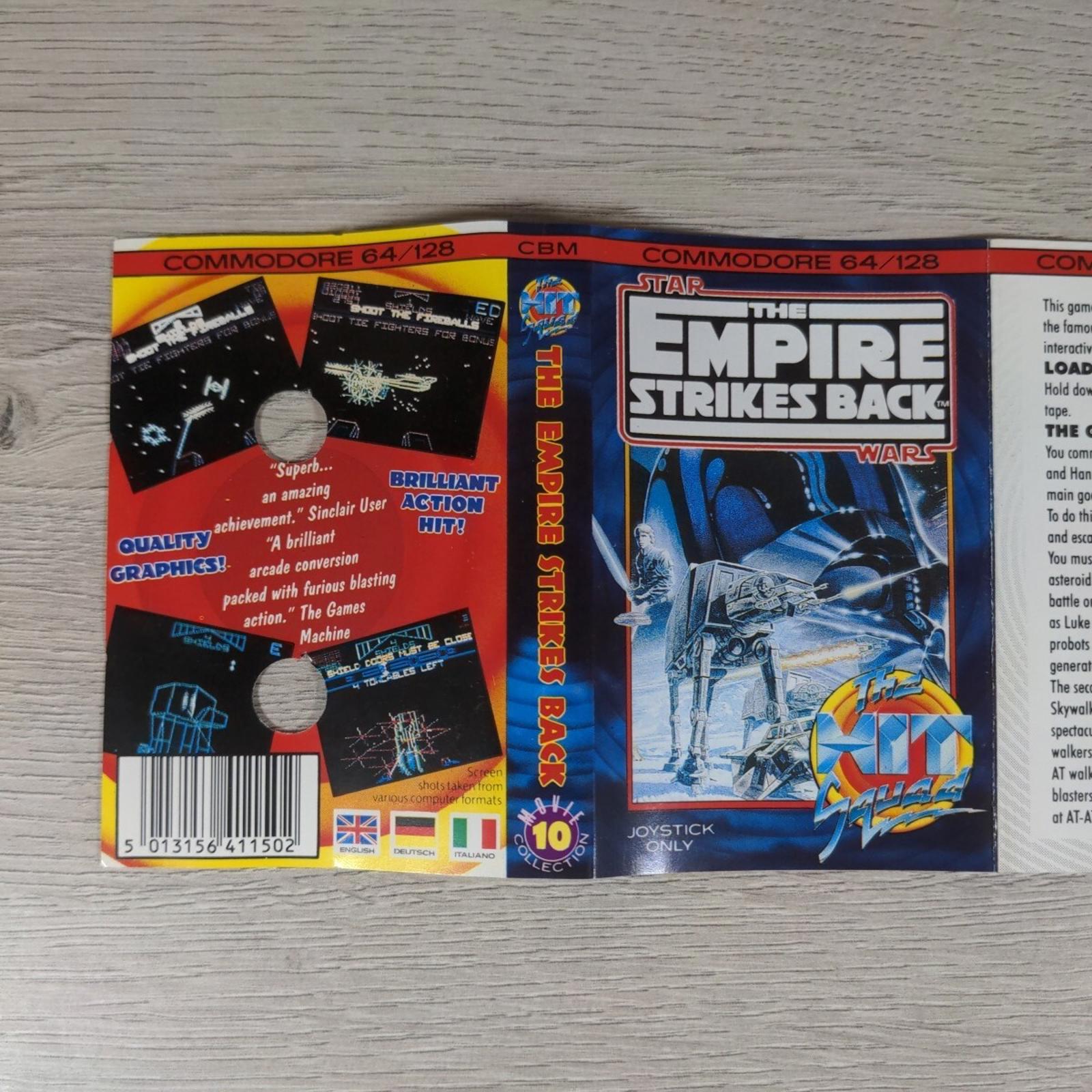 The Empire Strikes Back Commodore 64 C64 Game Cassette Tested & Working