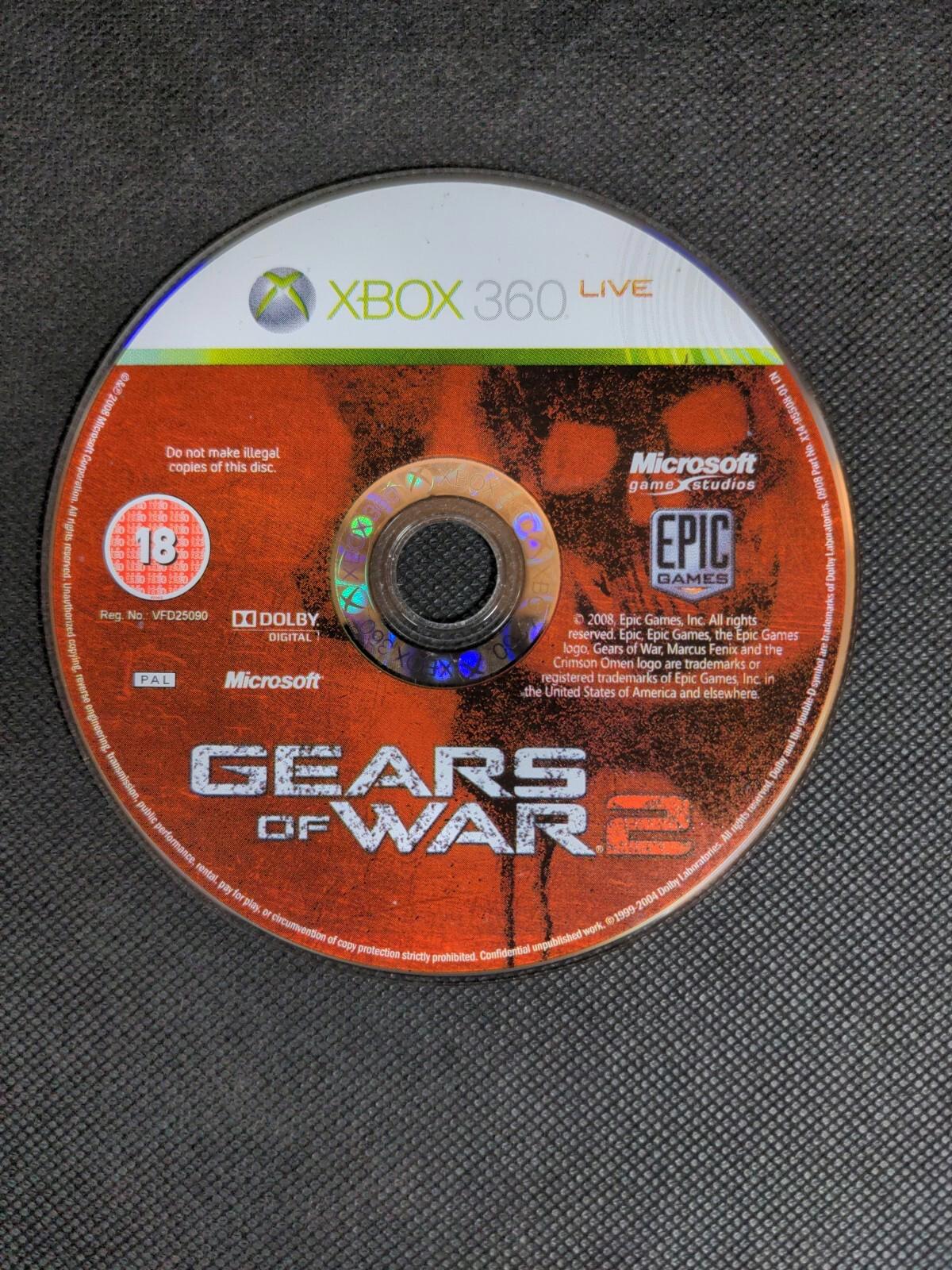 Gears Of War 2 Microsoft Xbox 360 Game + Manual Tested & Working VGC