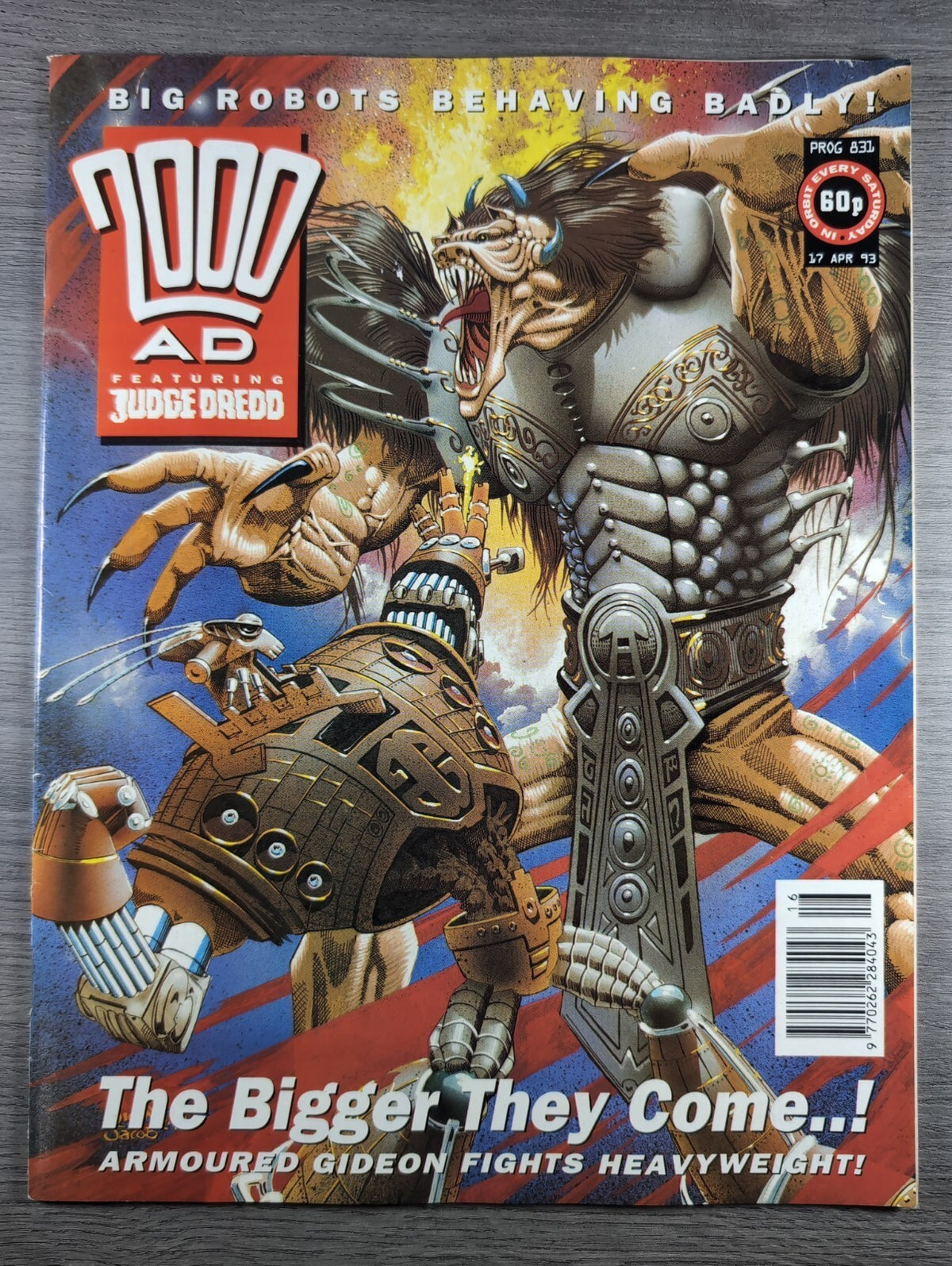 2000AD Prog 831 Featuring Judge Dredd Comic 17th April 1993 Vintage Retro Comic