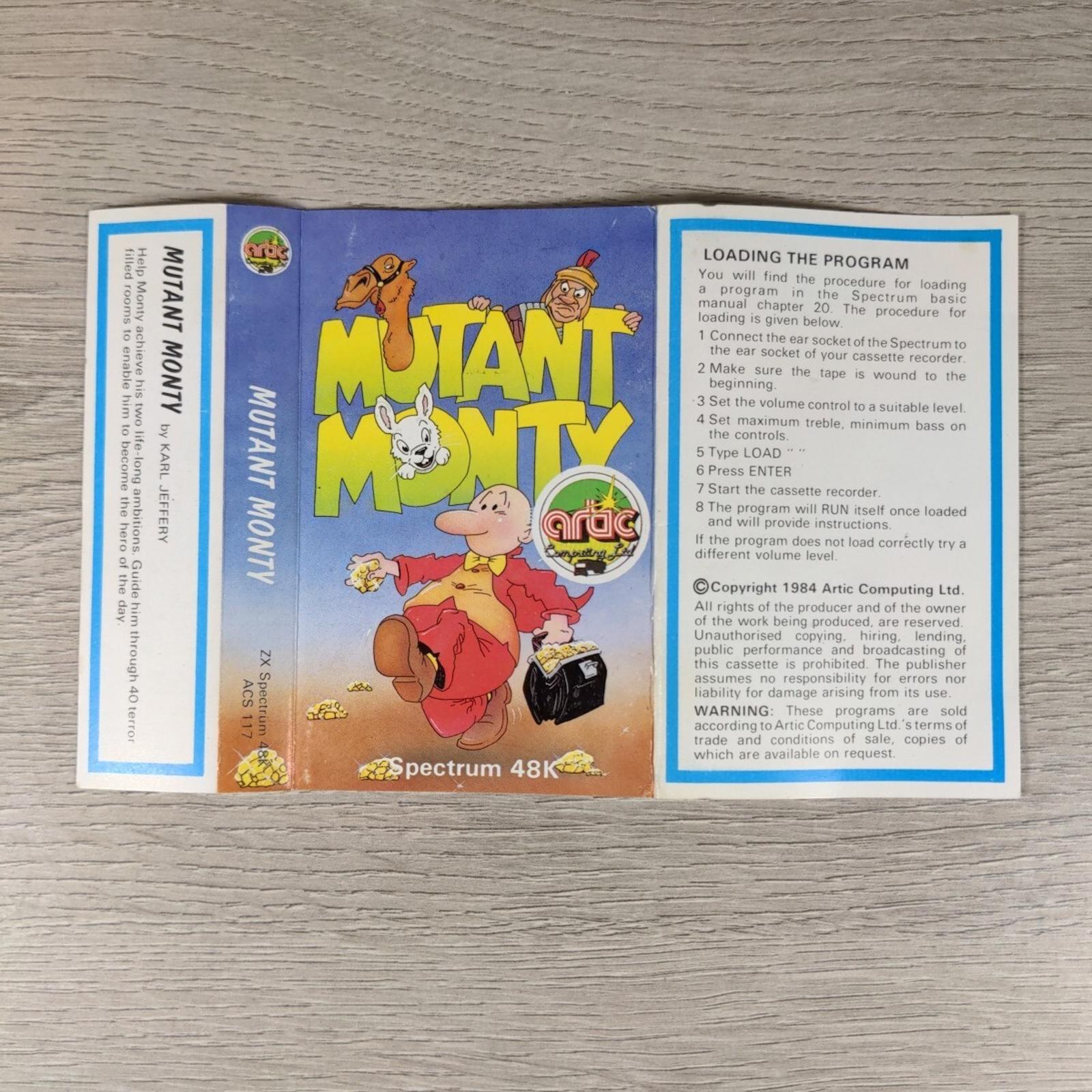 Mutant Monty ZX Spectrum 48K Game Cassette Tested & Working