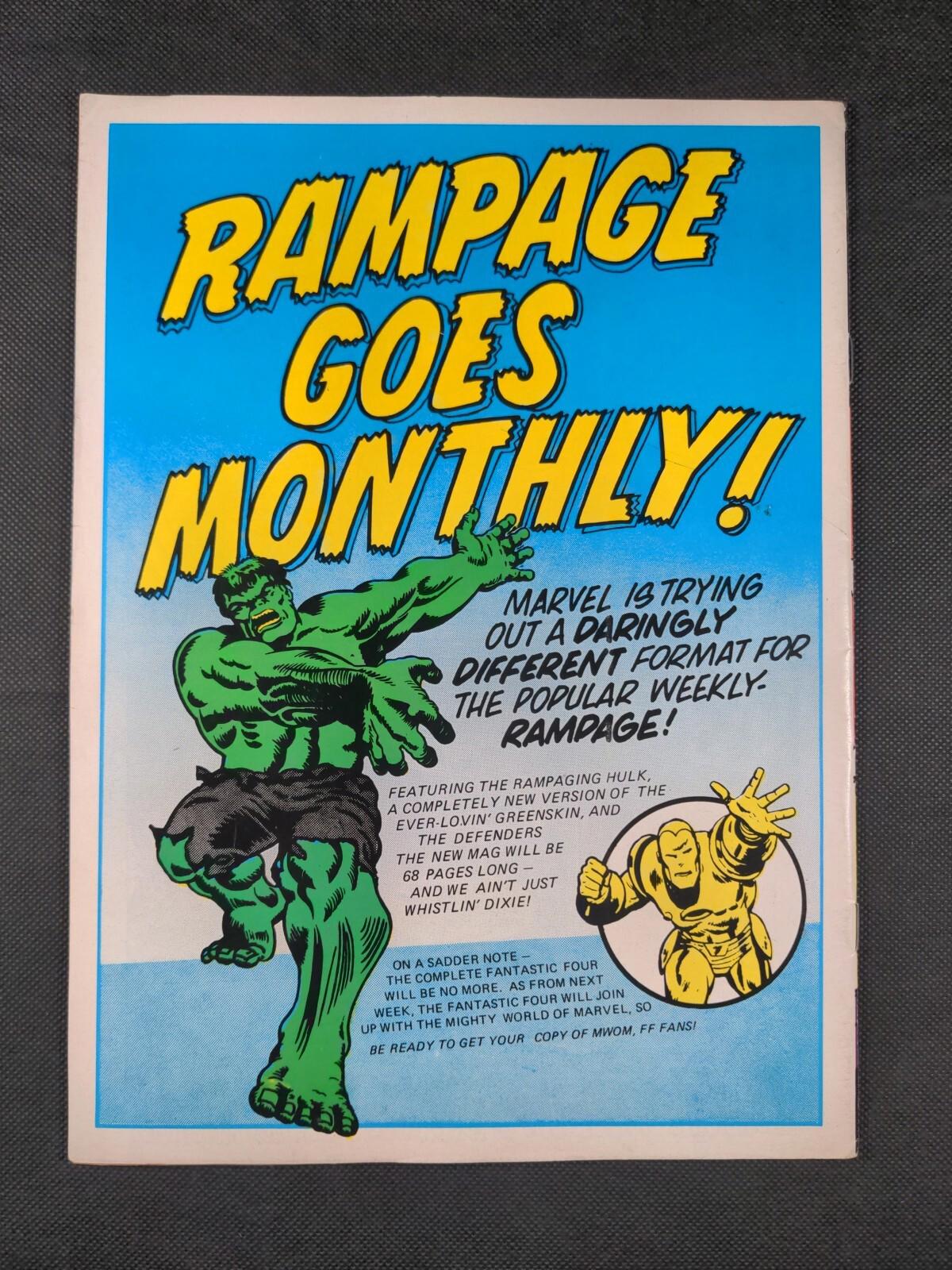 Marvel Comics - Rampage Starring The Daring Defenders - Issue No 34 June 1978