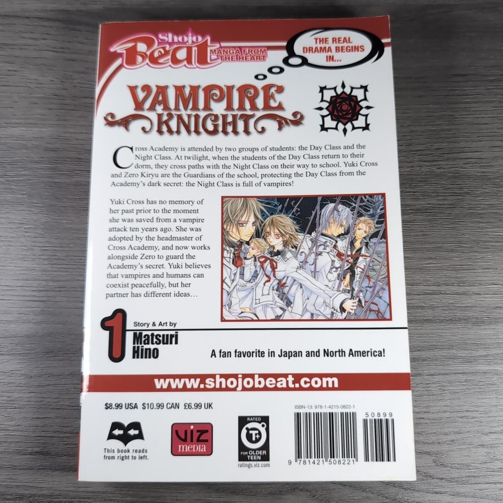 Vampire Knight Vol 1 Matsuri Hino Shojo Beat Manga Paperback Book