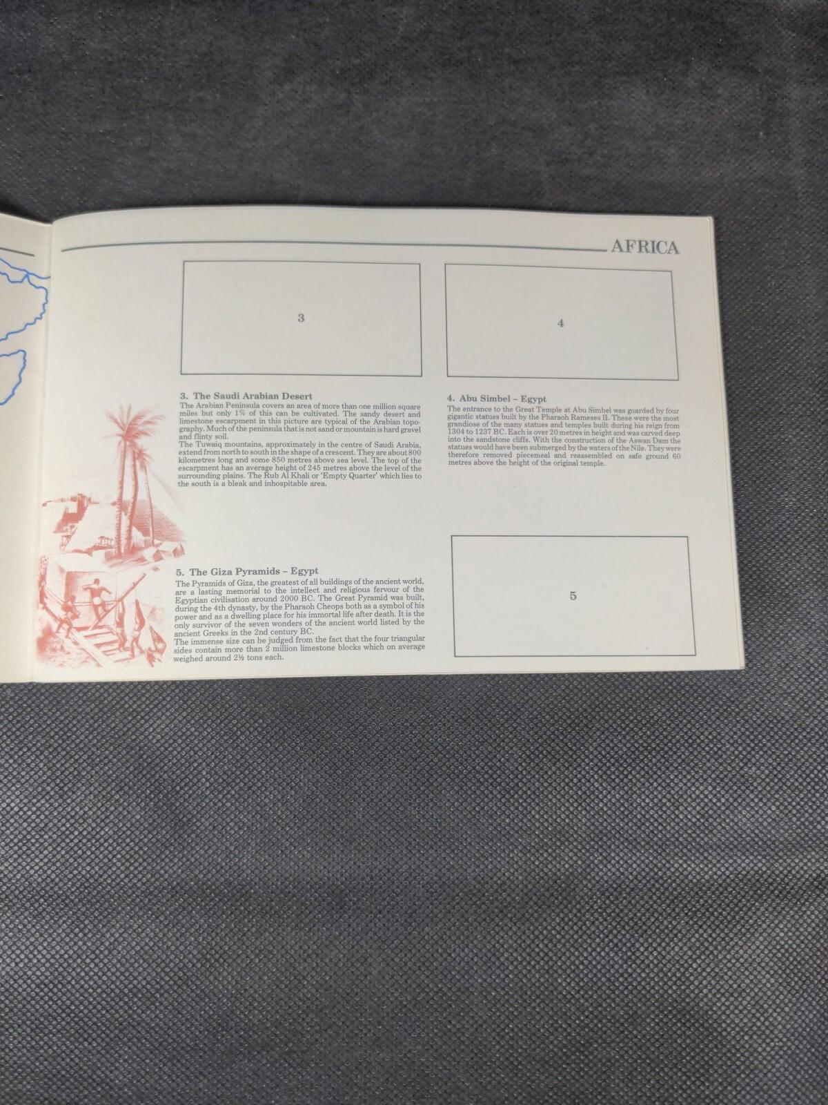 Brooke Bond PG Tips Tea Card Blank Album Features Of The World
