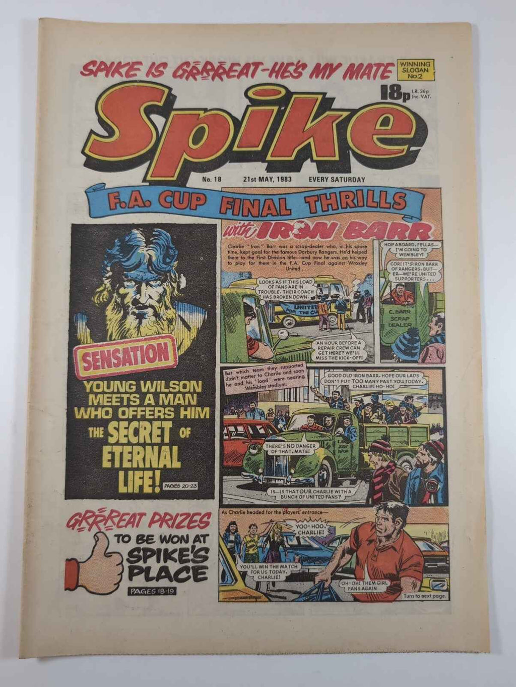 Spike Comic Issue No. 18 May 21st 1983 D.C Thomson Vintage Retro Comic