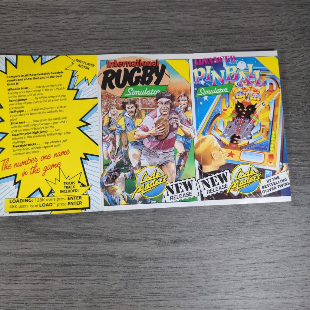 BMX Freestyle  ZX Spectrum 48/128K Game Cassette Code Masters Tested & Working