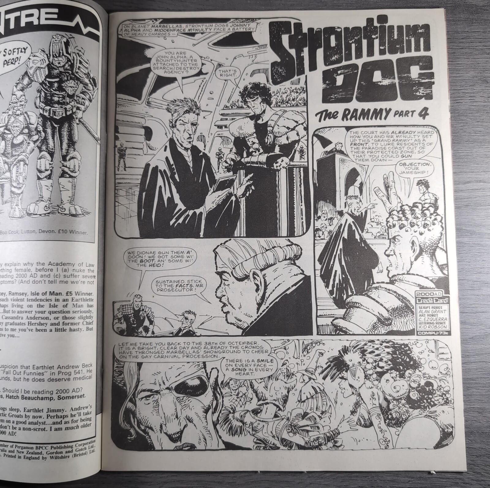 2000AD Prog 547 Featuring Judge Dredd 7th November 1987 Vintage Comic