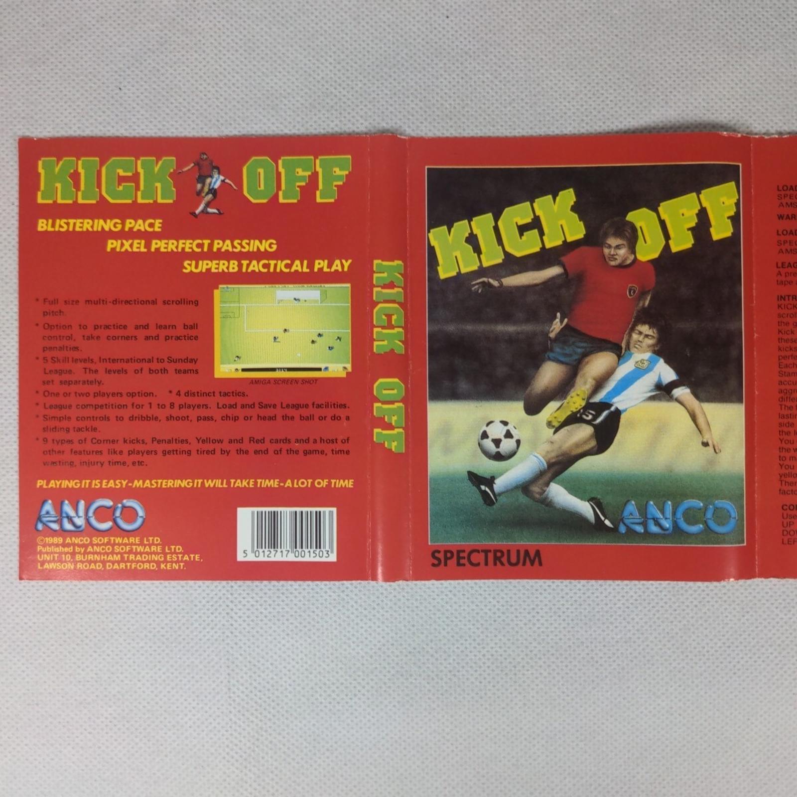 Kick Off ZX Spectrum 48K 128K Video Game Cassette Tested & Working