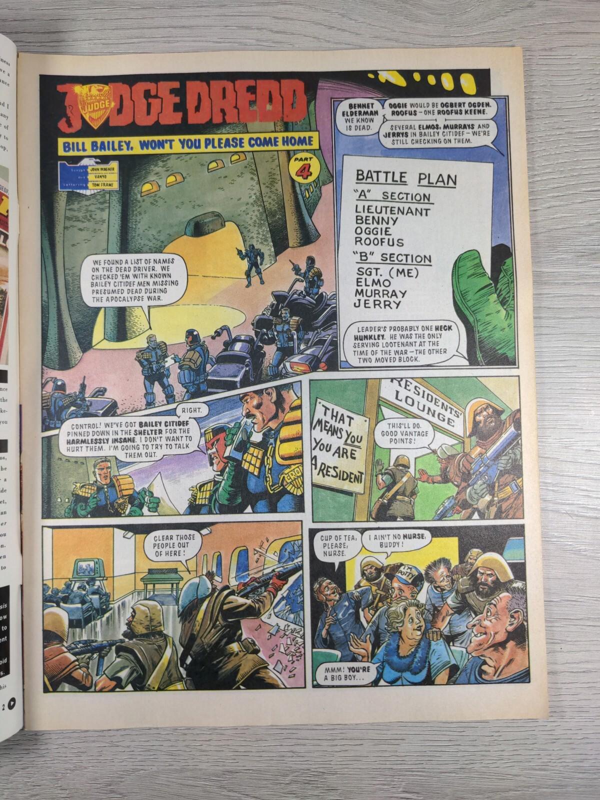 2000AD Featuring Judge Dredd Prog 726 April 1991 Vintage Comic