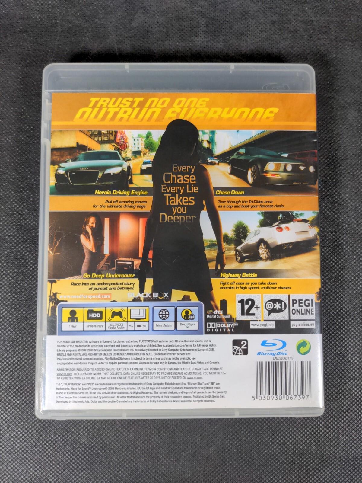 Need for Speed: Undercover PS3 Playstation 3 Game Manual Included Region 2  VGC