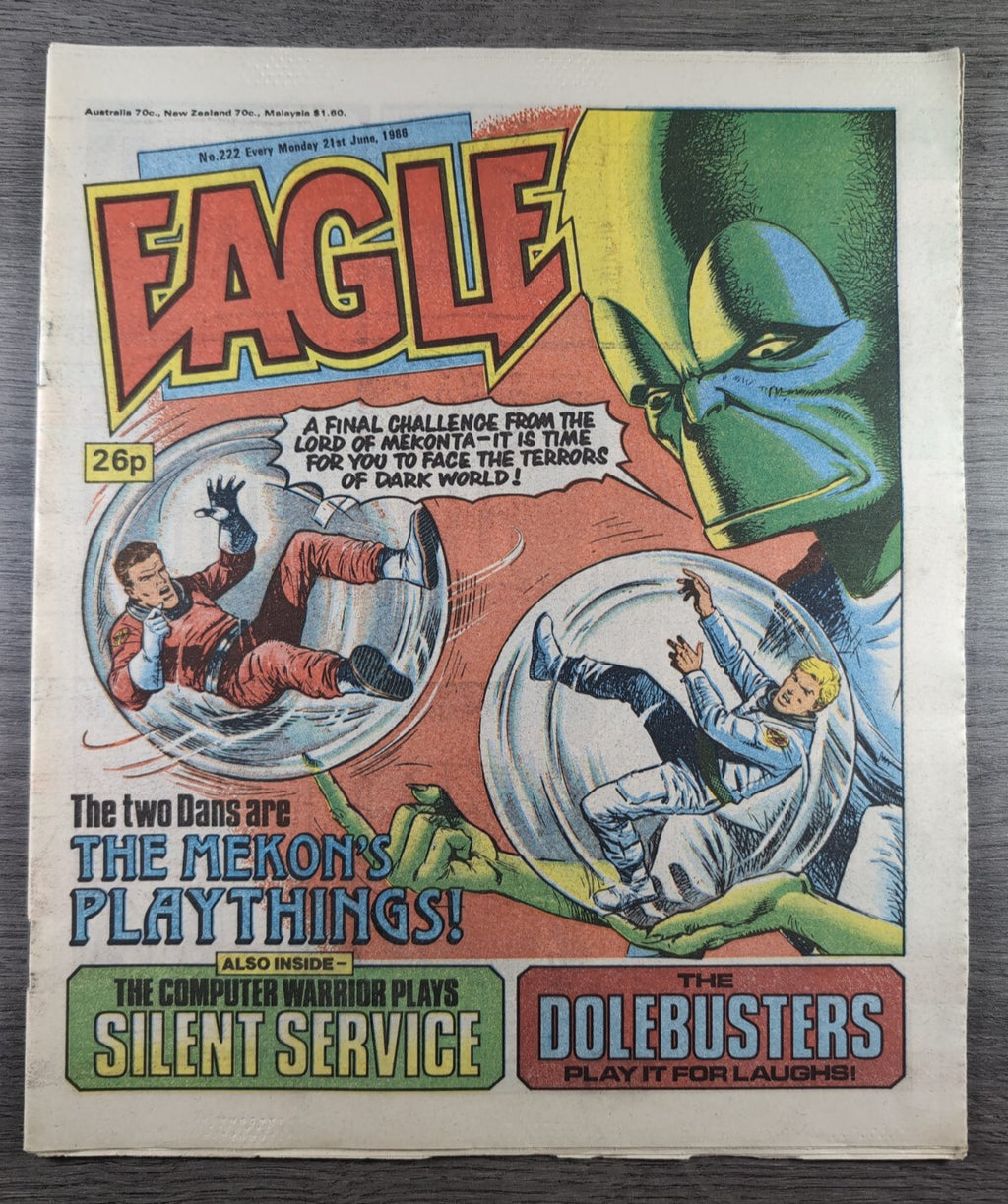 Eagle Comic Issue No. 222 21st June 1986 Vintage Retro UK Comic
