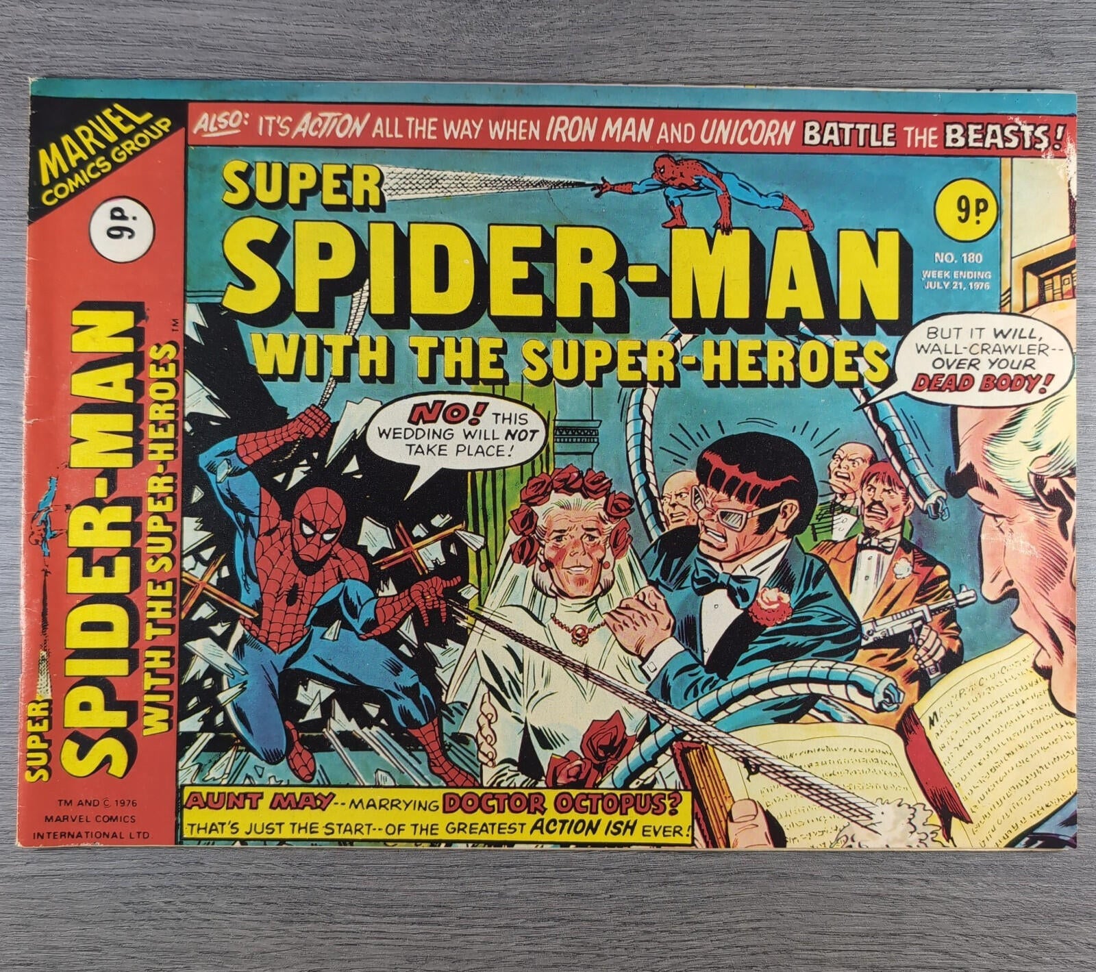 Super Spider-Man With The Super Heroes No. 180 Marvel Comics 21st July 1976