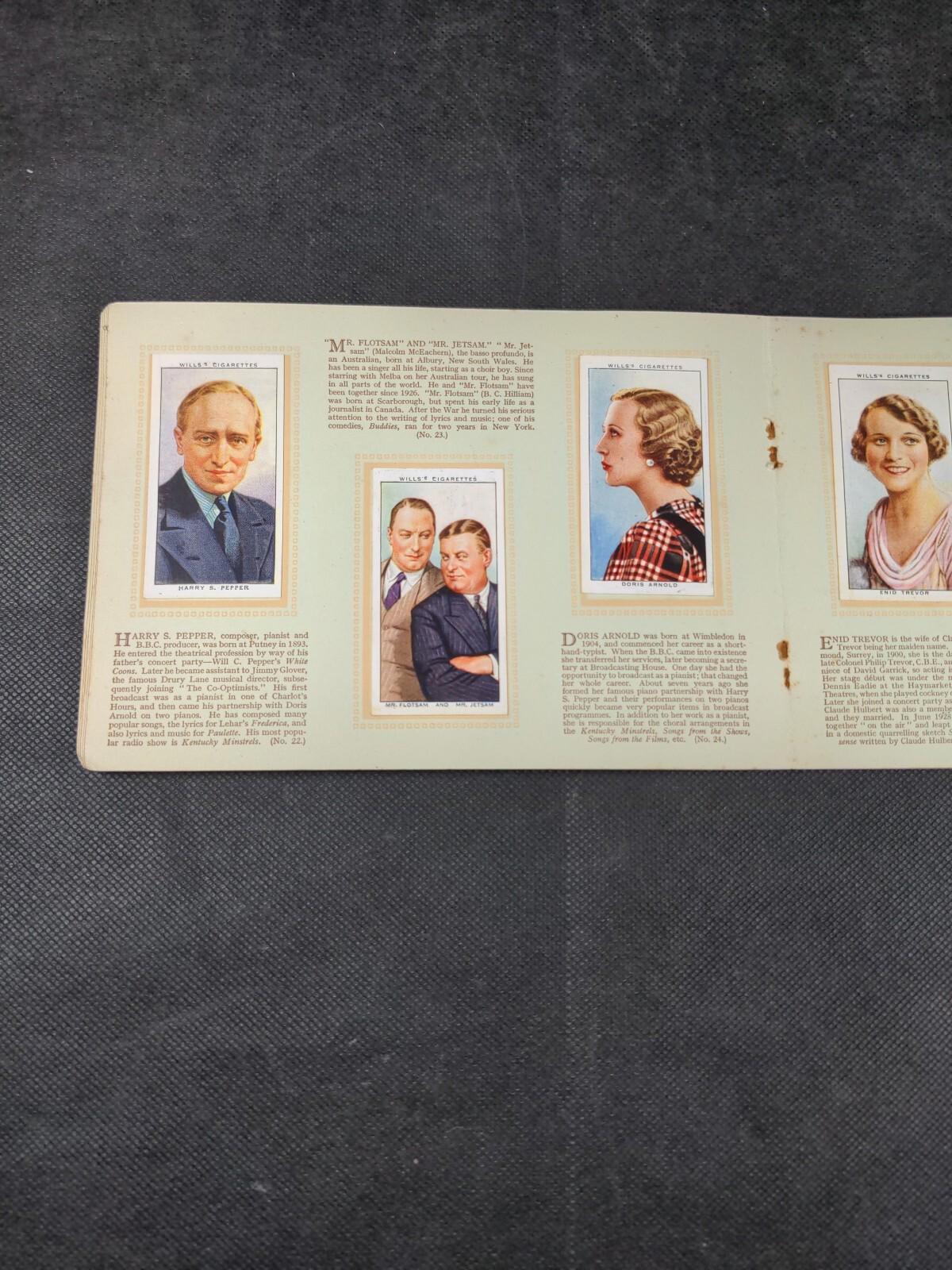 W.D & H.O Wills Radio Celebrities Second Series 1935 Cigarette Cards Full Set