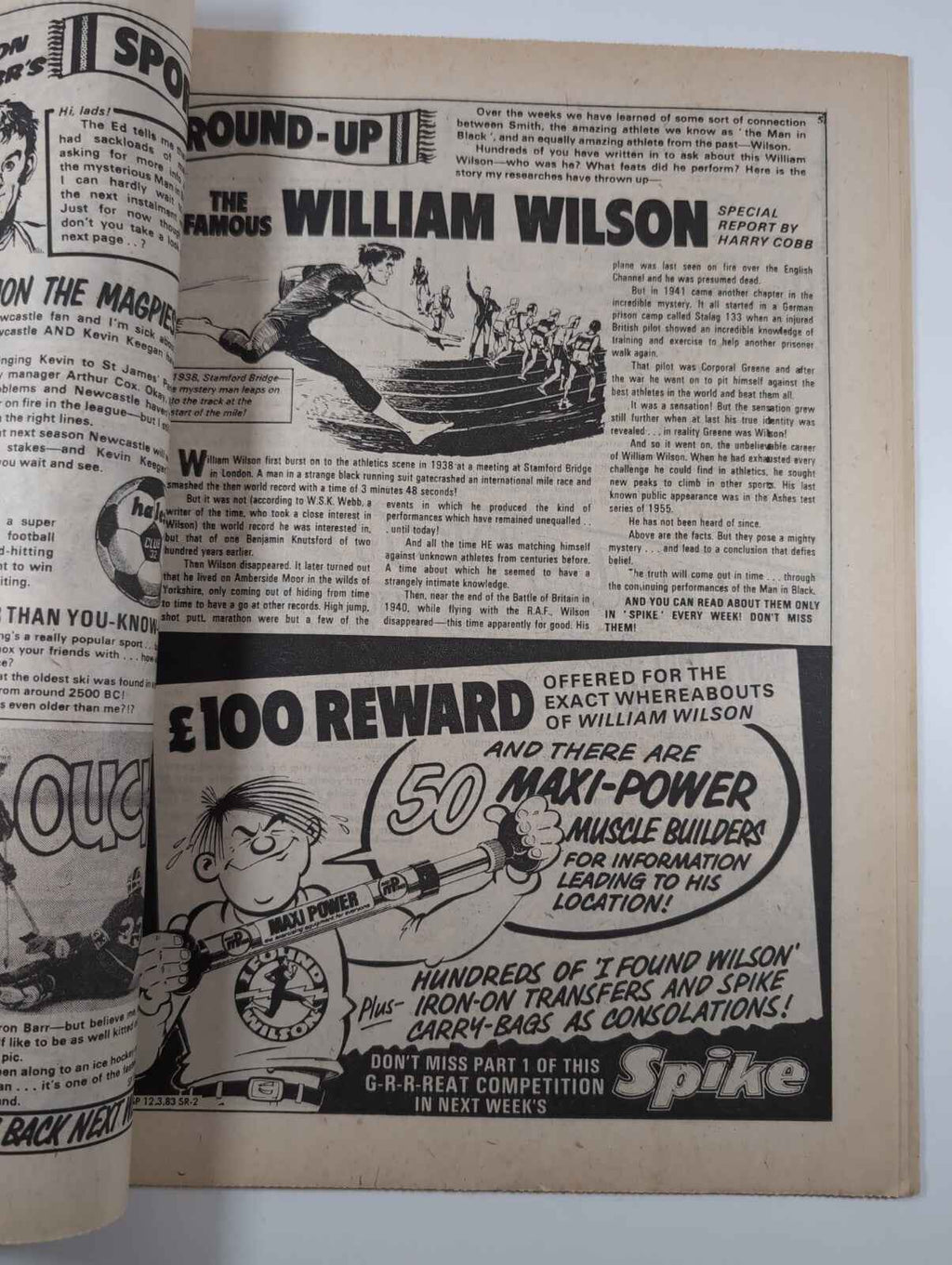 Spike Comic Issue No. 8 March 12th 1983 D.C Thomson Vintage Retro Comic