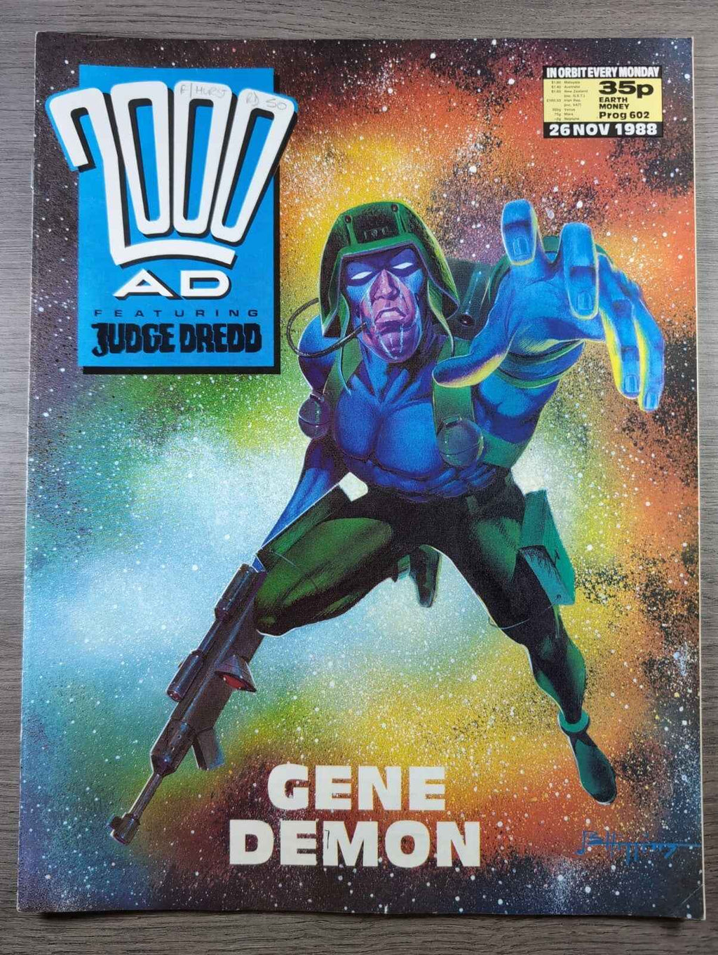 2000AD Prog 602 Featuring Judge Dread Comic 26th Nov 1988 Vintage Retro Comic