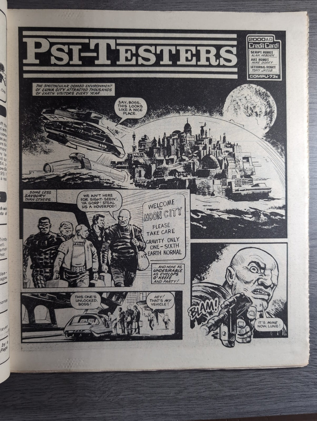 2000AD Prog 408 Featuring Judge Dread Comic 9th March 1985 Vintage Retro Comic