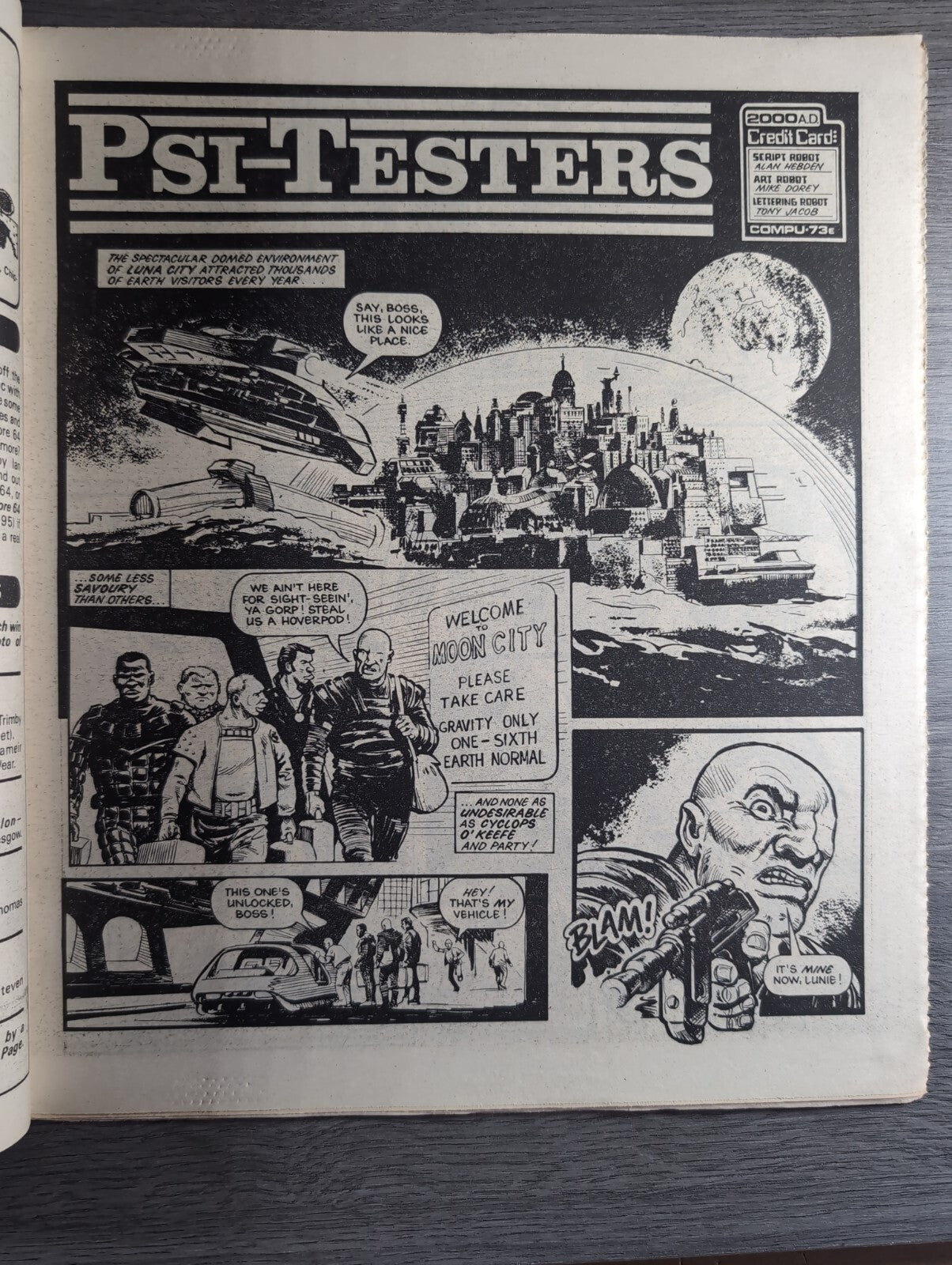 2000AD Prog 408 Featuring Judge Dread Comic 9th March 1985 Vintage Retro Comic