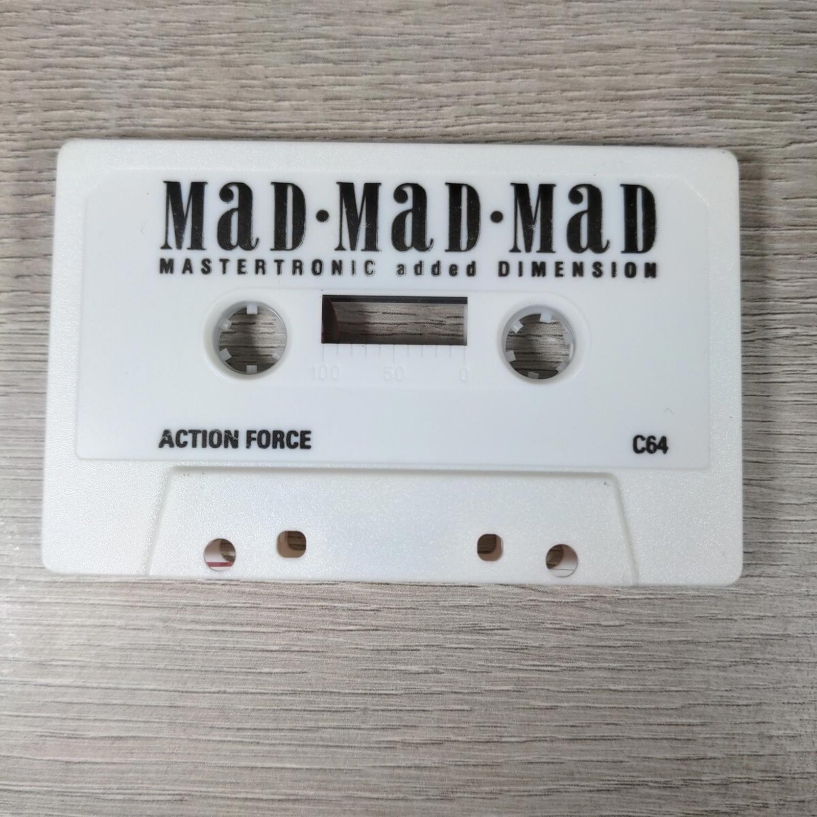 Action Force Commodore 64 C64 Game Cassette Mad Mastertronic Tested & Working
