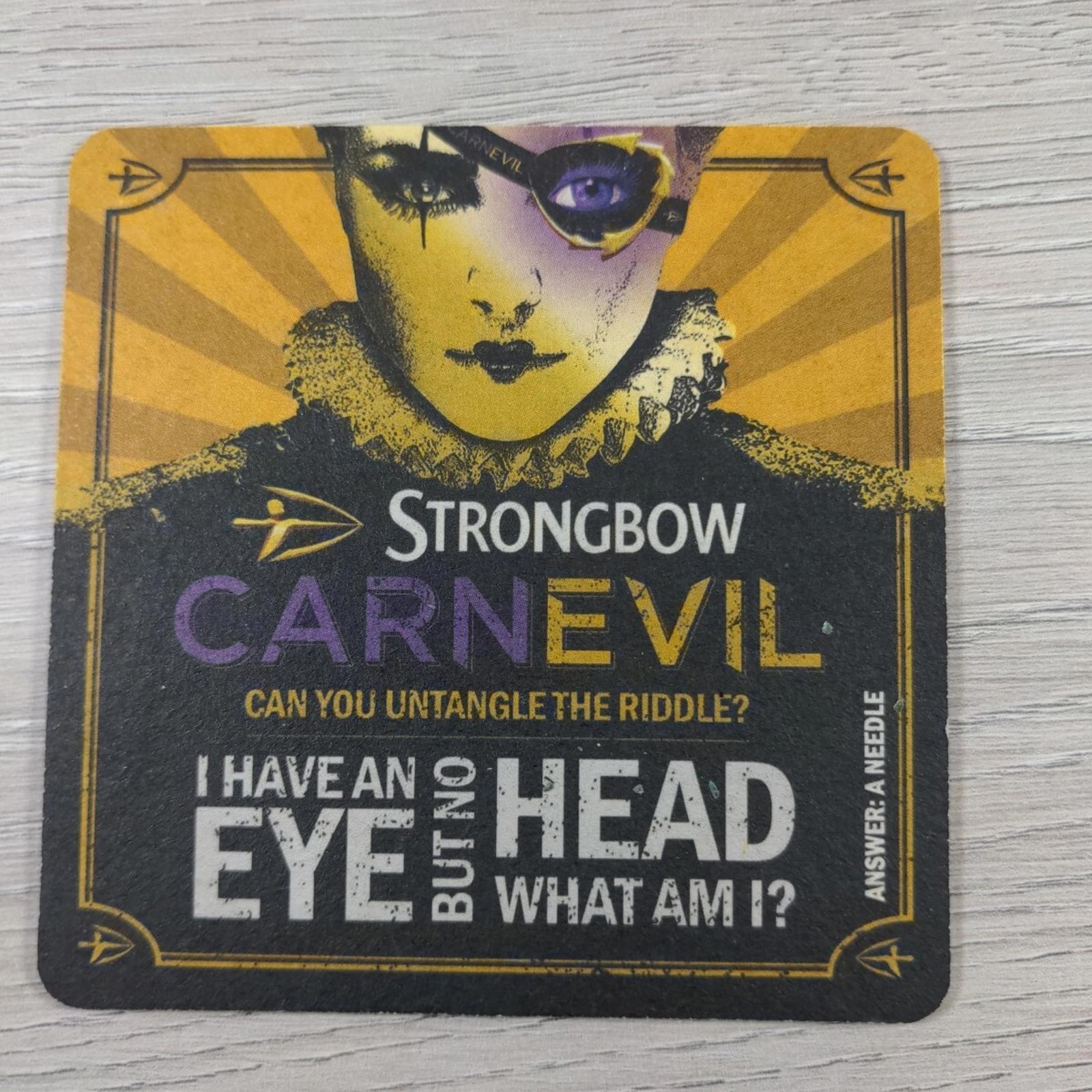 Strongbow 5 x Vintage Beer Mats Pub Bar Coaster Breweriana